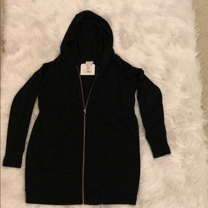 Black Zip Hoodie Maternity